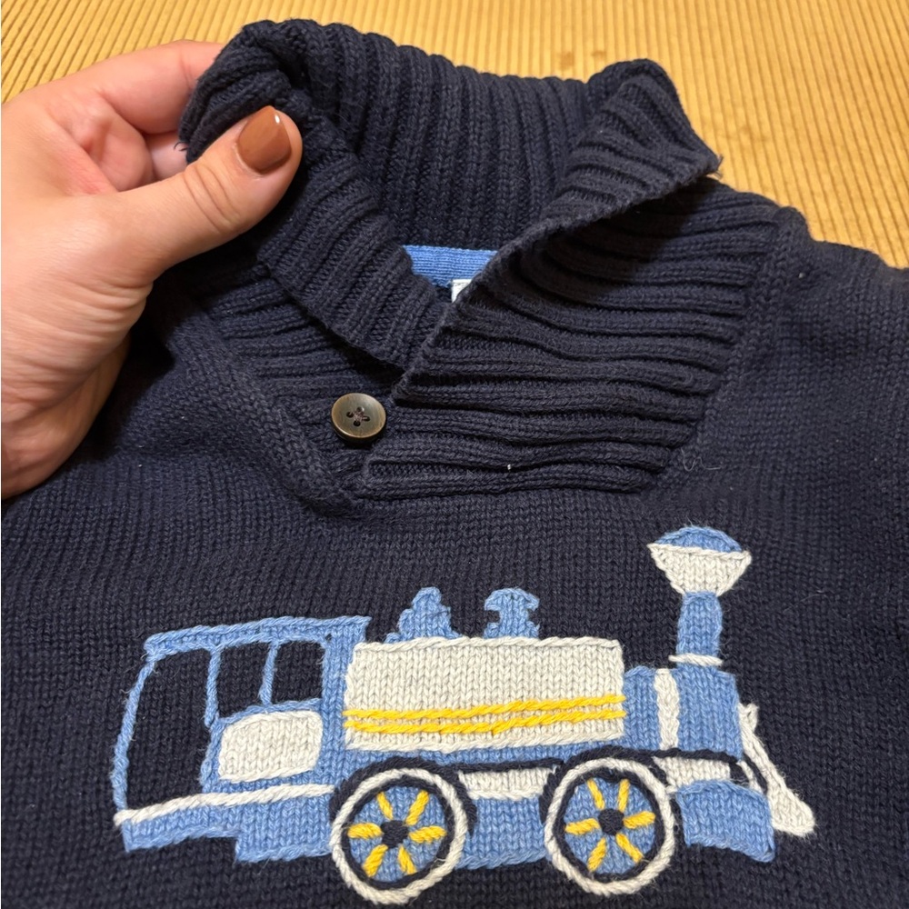 Janie and Jack Train Sweater